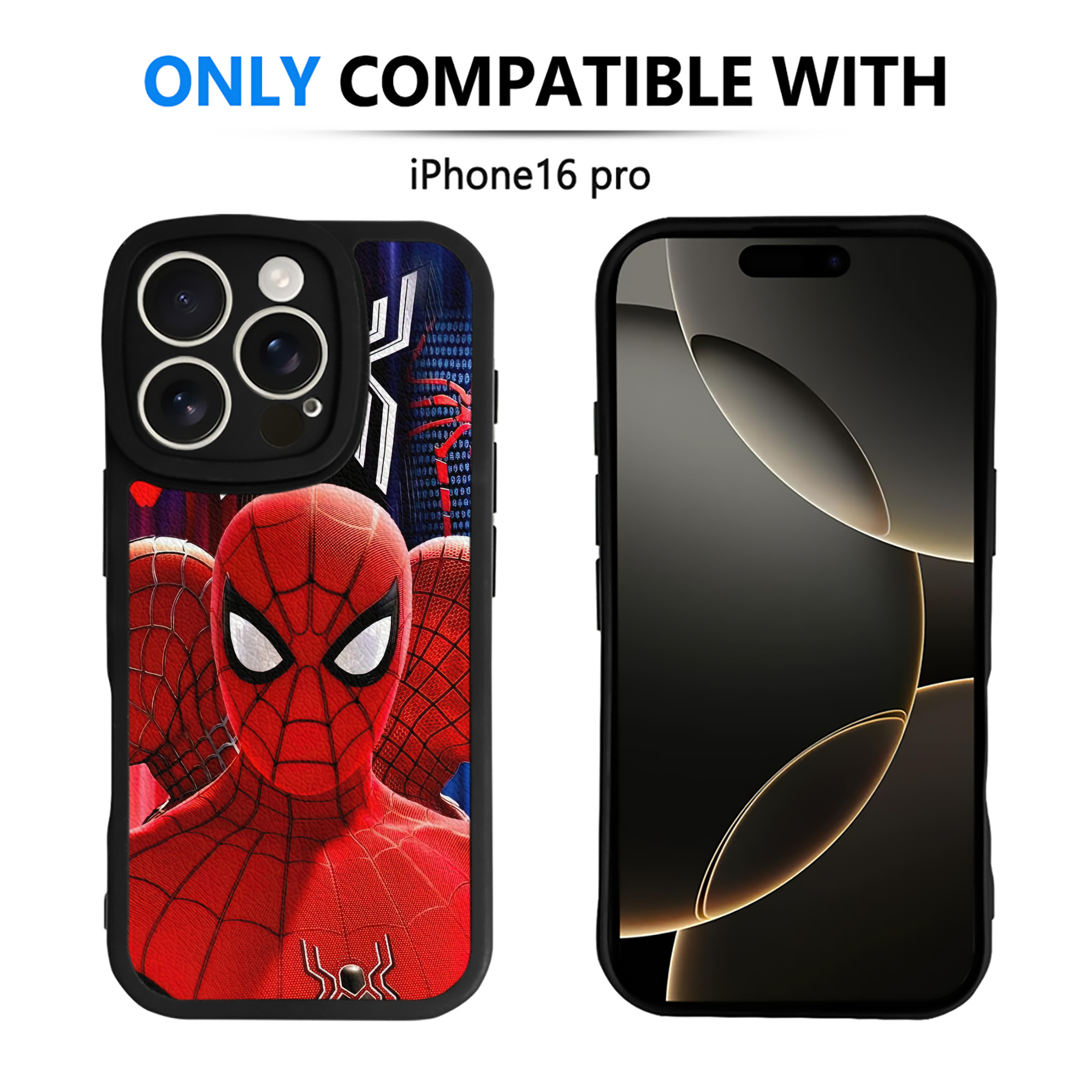 Spider Man スパイダーマン 【iPhone 16シリーズ対応】シリコンスマホケース（レザー調） 材質：シリコン